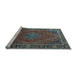 Sideview of Machine Washable Persian Light Blue Traditional Rug, wshtr1194lblu