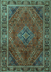 Persian Turquoise Traditional Rug, tr1194turq