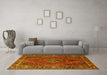 Machine Washable Persian Yellow Traditional Rug in a Living Room, wshtr1194yw