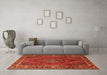 Machine Washable Persian Orange Traditional Area Rugs in a Living Room, wshtr1194org