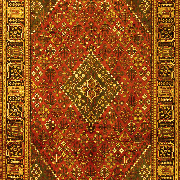 Machine Washable Persian Yellow Traditional Rug, wshtr1194yw