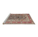 Sideview of Machine Washable Traditional Light French Beige Brown Rug, wshtr1195