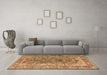 Machine Washable Persian Brown Traditional Rug in a Living Room,, wshtr1195brn