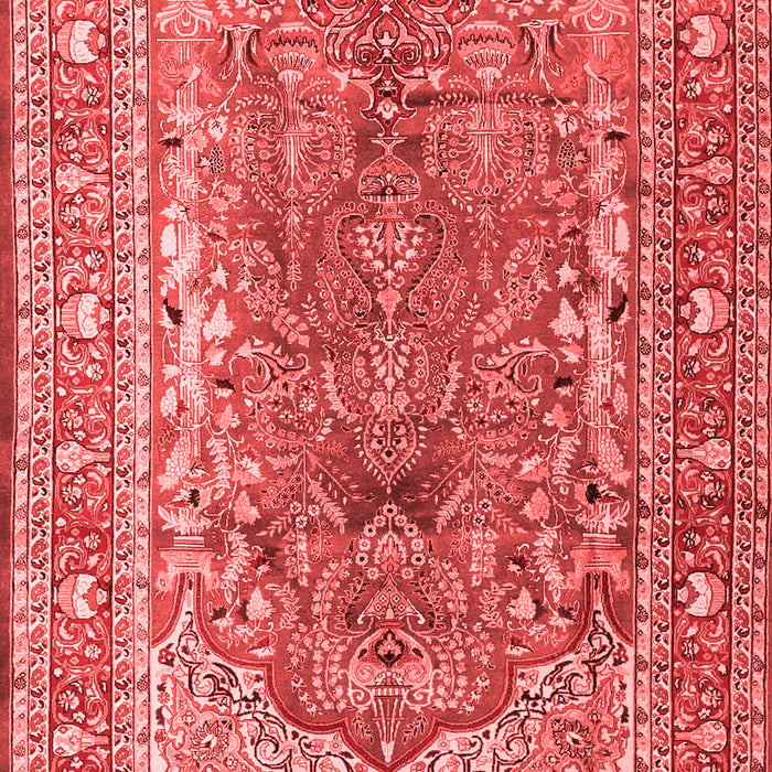 Machine Washable Persian Red Traditional Rug, wshtr1195red