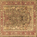 Square Persian Brown Traditional Rug, tr1195brn