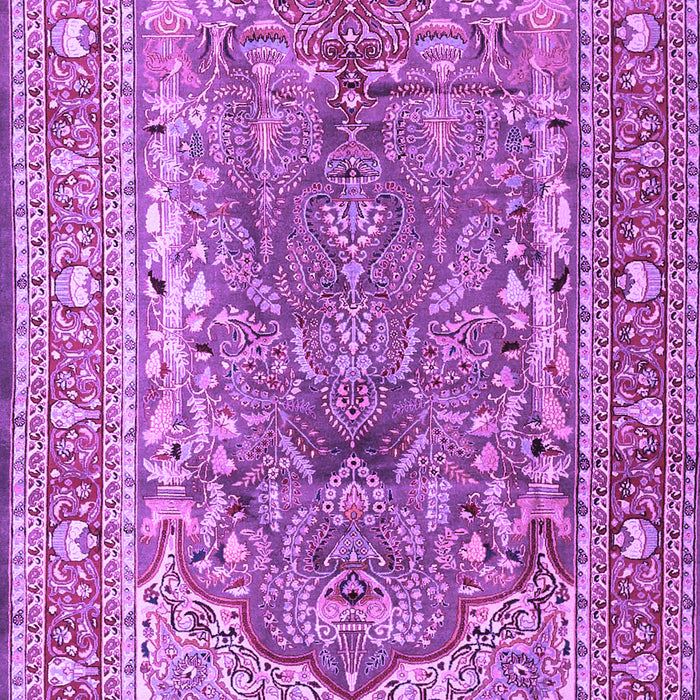 Machine Washable Persian Purple Traditional Area Rugs, wshtr1195pur