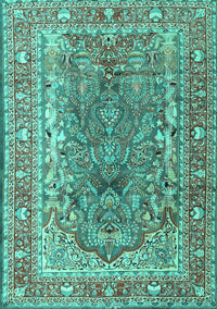 Persian Turquoise Traditional Rug, tr1195turq