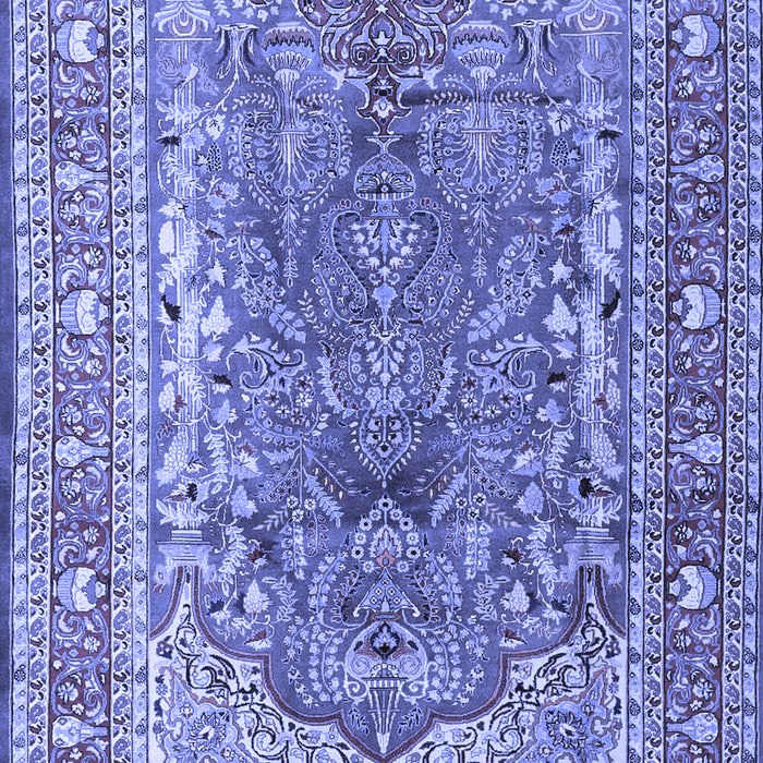 Machine Washable Persian Blue Traditional Rug, wshtr1195blu