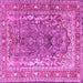 Square Persian Pink Traditional Rug, tr1195pnk