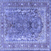 Square Persian Blue Traditional Rug, tr1195blu