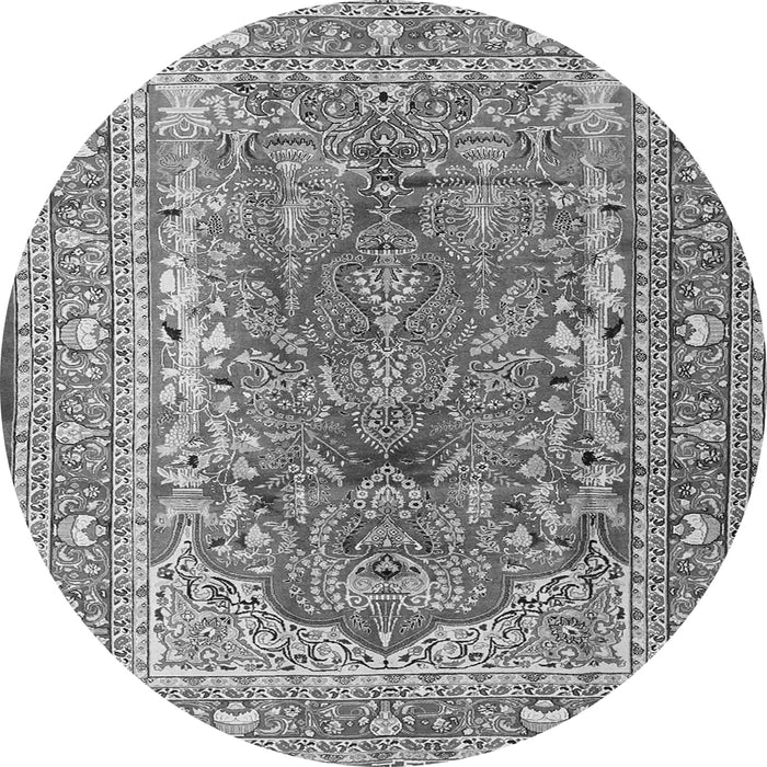 Machine Washable Persian Gray Traditional Rug, wshtr1195gry