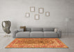 Machine Washable Persian Orange Traditional Area Rugs in a Living Room, wshtr1195org