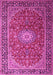 Medallion Pink Traditional Rug, tr1196pnk