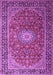 Medallion Purple Traditional Rug, tr1196pur