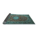 Sideview of Medallion Light Blue Traditional Rug, tr1196lblu