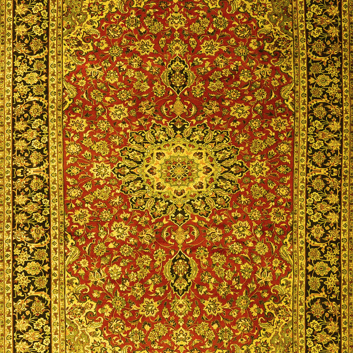 Medallion Yellow Traditional Rug, tr1196yw