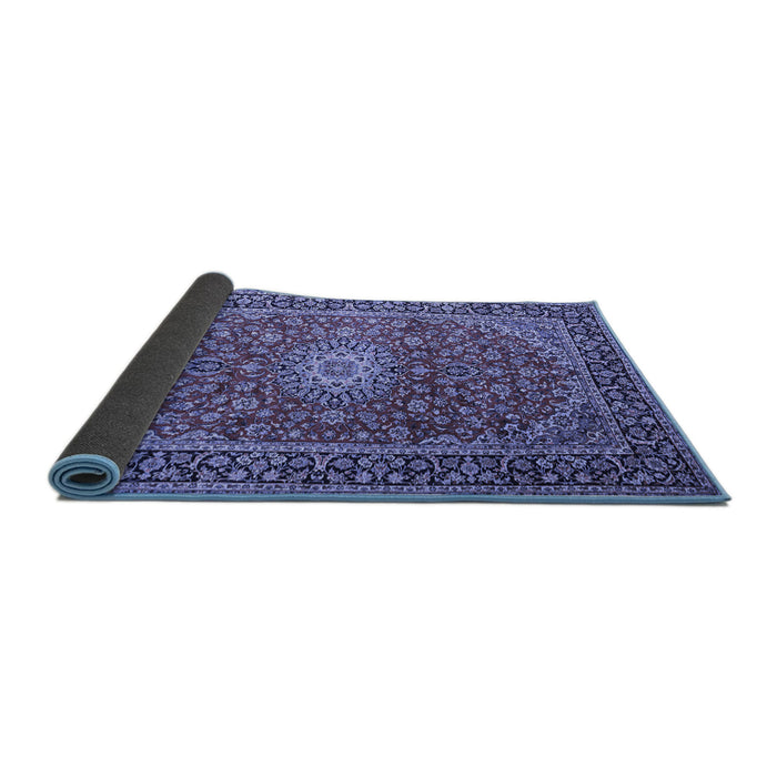 Sideview of Medallion Blue Traditional Rug, tr1196blu