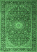 Medallion Emerald Green Traditional Rug, tr1196emgrn