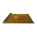 Sideview of Medallion Yellow Traditional Rug, tr1196yw