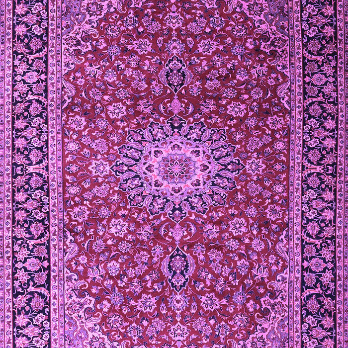 Machine Washable Medallion Purple Traditional Area Rugs, wshtr1196pur