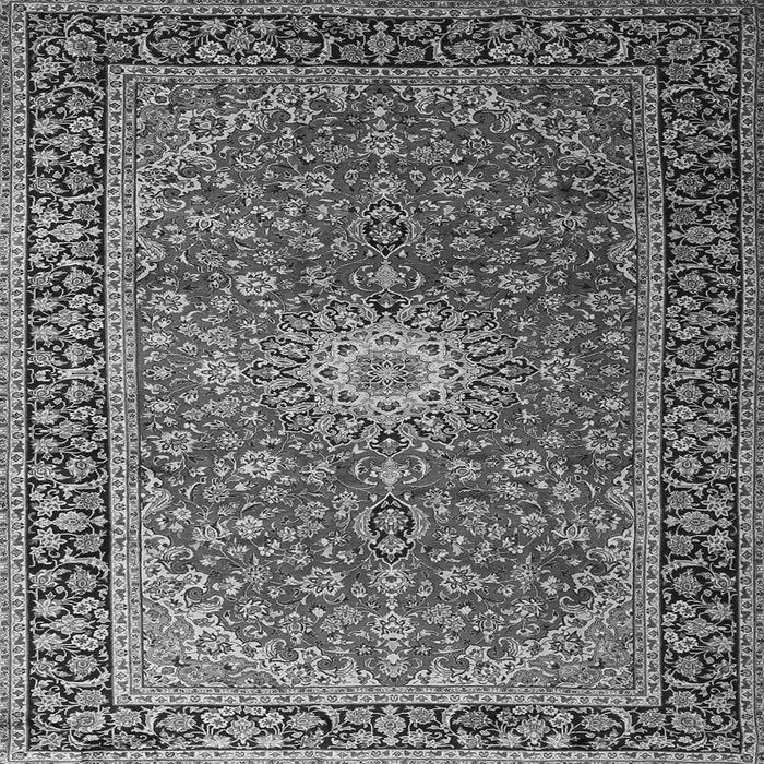 Serging Thickness of Medallion Gray Traditional Rug, tr1196gry