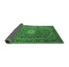 Sideview of Medallion Emerald Green Traditional Rug, tr1196emgrn