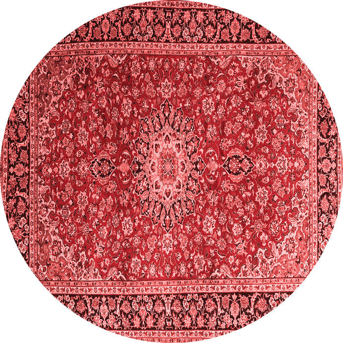 Medallion Red Traditional Rug, tr1197red