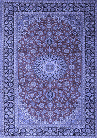 Medallion Blue Traditional Rug, tr1197blu