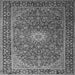 Serging Thickness of Medallion Gray Traditional Rug, tr1197gry