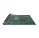 Sideview of Medallion Light Blue Traditional Rug, tr1197lblu