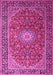 Medallion Pink Traditional Rug, tr1197pnk