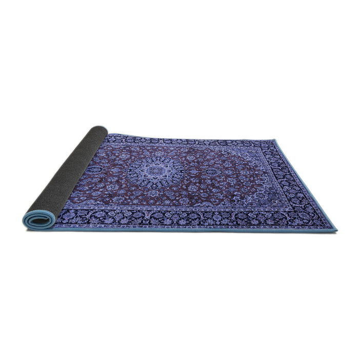 Sideview of Medallion Blue Traditional Rug, tr1197blu