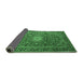 Sideview of Medallion Emerald Green Traditional Rug, tr1197emgrn