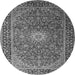 Square Medallion Gray Traditional Rug, tr1197gry