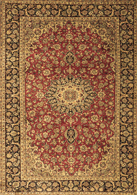 Medallion Brown Traditional Rug, tr1197brn