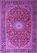 Medallion Purple Traditional Rug, tr1197pur