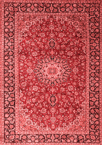 Medallion Red Traditional Rug, tr1197red