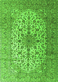 Medallion Green Traditional Rug, tr1198grn