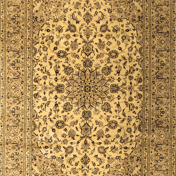 Machine Washable Medallion Brown Traditional Rug, wshtr1198brn