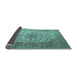 Sideview of Medallion Light Blue Traditional Rug, tr1198lblu