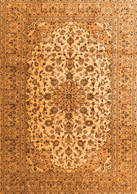 Medallion Orange Traditional Rug, tr1198org