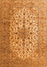 Medallion Orange Traditional Rug, tr1198org