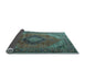 Sideview of Medallion Light Blue Traditional Rug, tr1199lblu