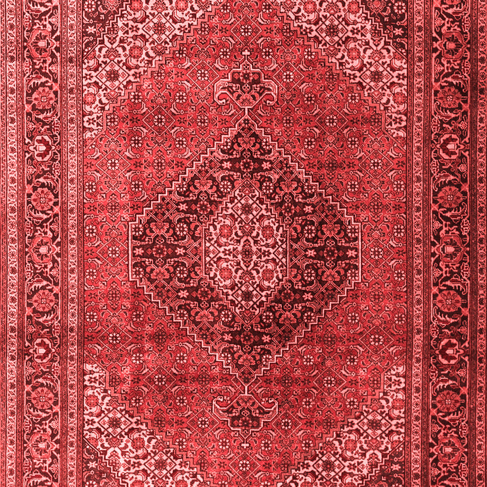 Machine Washable Medallion Red Traditional Rug, wshtr1199red