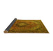 Sideview of Medallion Yellow Traditional Rug, tr1199yw