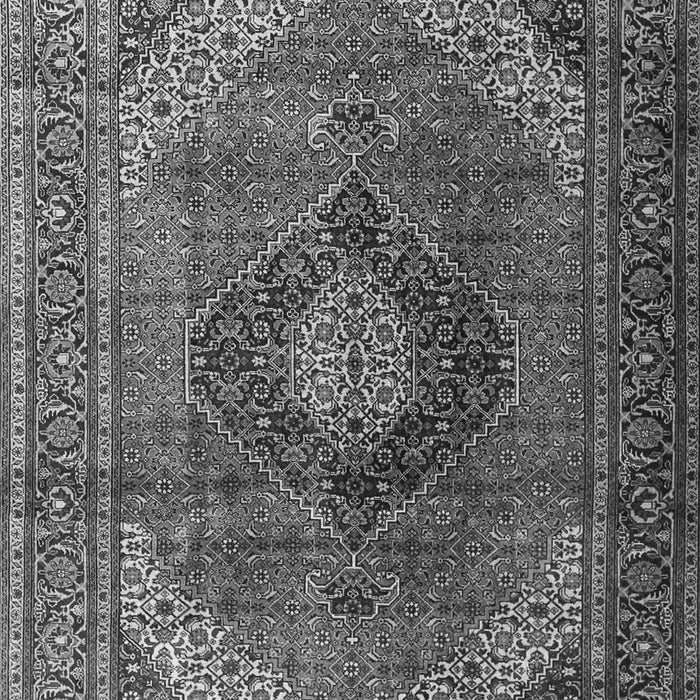 Serging Thickness of Machine Washable Medallion Gray Traditional Rug, wshtr1199gry