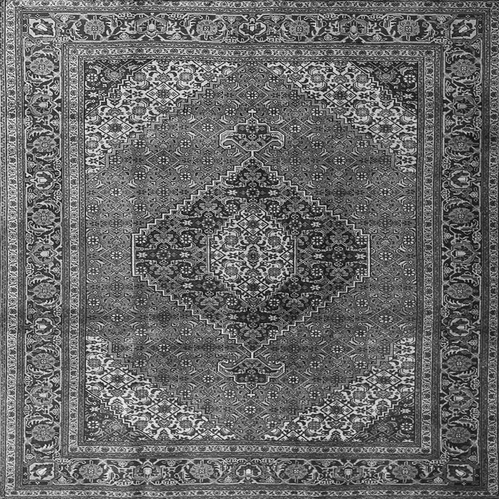 Round Machine Washable Medallion Gray Traditional Rug, wshtr1199gry