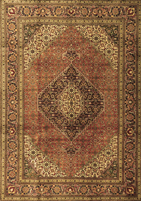 Medallion Brown Traditional Rug, tr1199brn