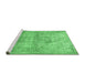 Sideview of Machine Washable Persian Emerald Green Traditional Area Rugs, wshtr119emgrn