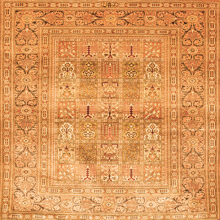 Serging Thickness of Persian Orange Traditional Rug, tr119org